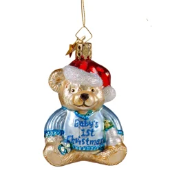 Poesie in Glas Baumschmuck Aus Glas<Bar "Baby'S 1St Christmas" (Blau)