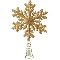 Käthe Wohlfahrt Baumspitzen<Baumspitze Schneeflocke Mit Glimmer, Gold