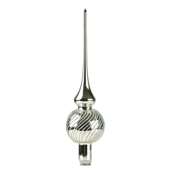 Käthe Wohlfahrt Baumspitzen<Baumspitze Silber Mit Silber Spiraldekor