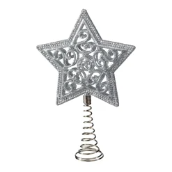 Käthe Wohlfahrt Baumspitzen<Baumspitze Stern Mit Glimmer, Silber