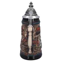 Käthe Wohlfahrt Bierkruge<Bierkrug Mit Zinndeckel "Deutschland", Bunt-Natur, 0,5L