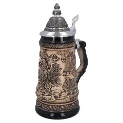 Käthe Wohlfahrt Bierkruge<Bierkrug Mit Zinndeckel "Deutschland", Natur, 0,5L
