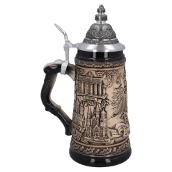 Käthe Wohlfahrt Bierkruge<Bierkrug Mit Zinndeckel "Deutschland", Natur, 0,5L