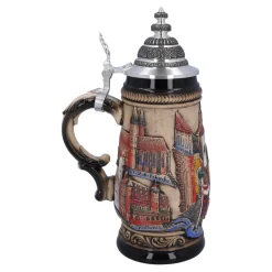 Käthe Wohlfahrt Bierkruge<Bierkrug Mit Zinndeckel "Rothenburg", Natur, 0,5L
