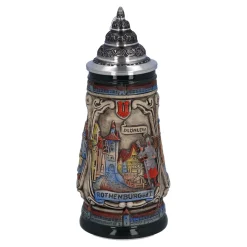 Käthe Wohlfahrt Bierkruge<Bierkrug Mit Zinndeckel "Rothenburg Mit Ritter", 0,25L