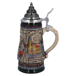 Käthe Wohlfahrt Bierkruge<Bierkrug Mit Zinndeckel "Rothenburg Mit Ritter", 0,25L
