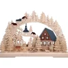 RATAGS Holzdesign Schwibbögen<3-D Schwibbögen "Holzfallerhaus", 230V Mit Usb A-Anschluss