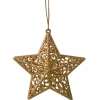 Käthe Wohlfahrt Baumschmuck Aus Kunststoff<3-D Stern Mit Glimmer, Gold