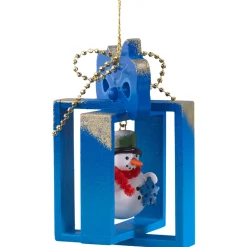 Käthes Original Baumschmuck Aus Holz<Geschenkpackchen Mit Schneemann, Blau