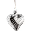 Käthe Wohlfahrt Baumkugeln Und Set-Angebote<Glasherz Silber Mit Silber Spiraldekor