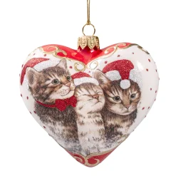 Käthe Wohlfahrt Baumkugeln Und Set-Angebote<Glasherz Weis Katzenweihnacht