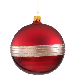 Käthe Wohlfahrt Baumkugeln Und Set-Angebote<Glaskugel Bordeaux Matt Mit Glitterband, 10Cm