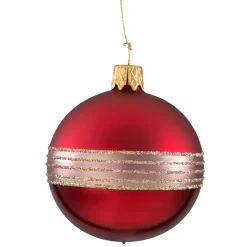 Käthe Wohlfahrt Baumkugeln Und Set-Angebote<Glaskugel Bordeaux Matt/Lack Mit Glitterband, 6Cm