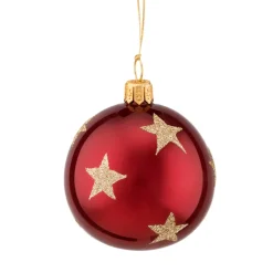 Käthe Wohlfahrt Baumkugeln Und Set-Angebote<Glaskugel Bordeaux Mit Goldsternen, 6 Cm