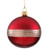 Käthe Wohlfahrt Baumkugeln Und Set-Angebote<Glaskugel Bordeauxrot Mit Glitterband, 8Cm