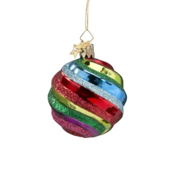 Poesie in Glas Baumkugeln Und Set-Angebote<Glaskugel Bunt Mit Spiraldekor, 6 Cm