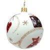 Käthe Wohlfahrt Baumkugeln Und Set-Angebote<Glaskugel Cremefarben Matt Mit Weihnachtlichen Motiven, 7 Cm
