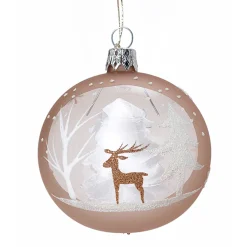 Käthe Wohlfahrt Baumkugeln Und Set-Angebote<Glaskugel Hellbraun Mit Winterwald, 7Cm