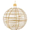 Käthe Wohlfahrt Baumkugeln Und Set-Angebote<Glaskugel Klar Mit Glitzer Gold/Weis, 10 Cm