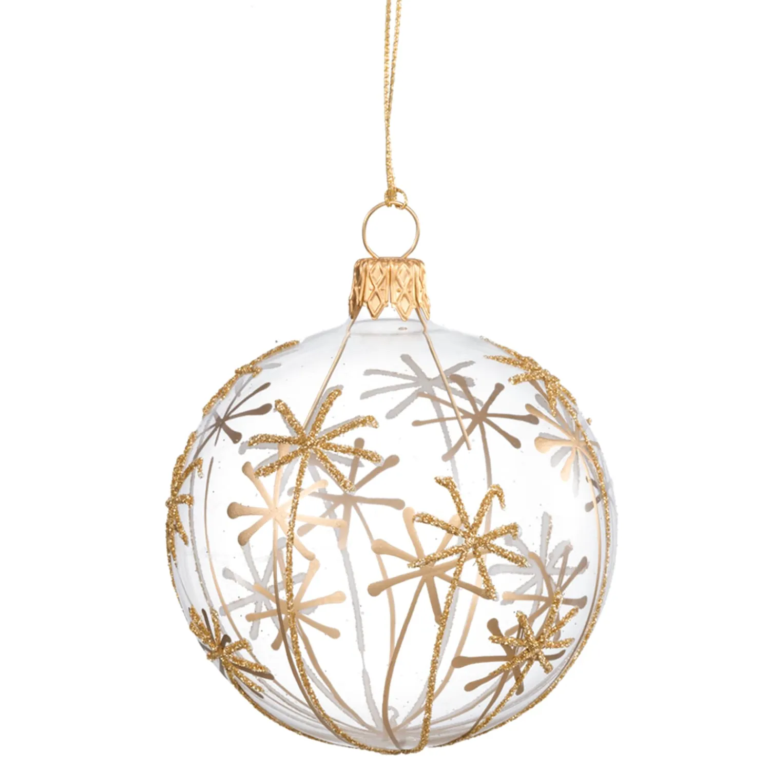 Käthe Wohlfahrt Baumkugeln Und Set-Angebote<Glaskugel Klar Mit Goldsternen, 7 Cm