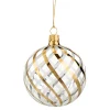 Käthe Wohlfahrt Baumkugeln Und Set-Angebote<Glaskugel Klar Mit Gold-Weisem Netzdekor, 8 Cm