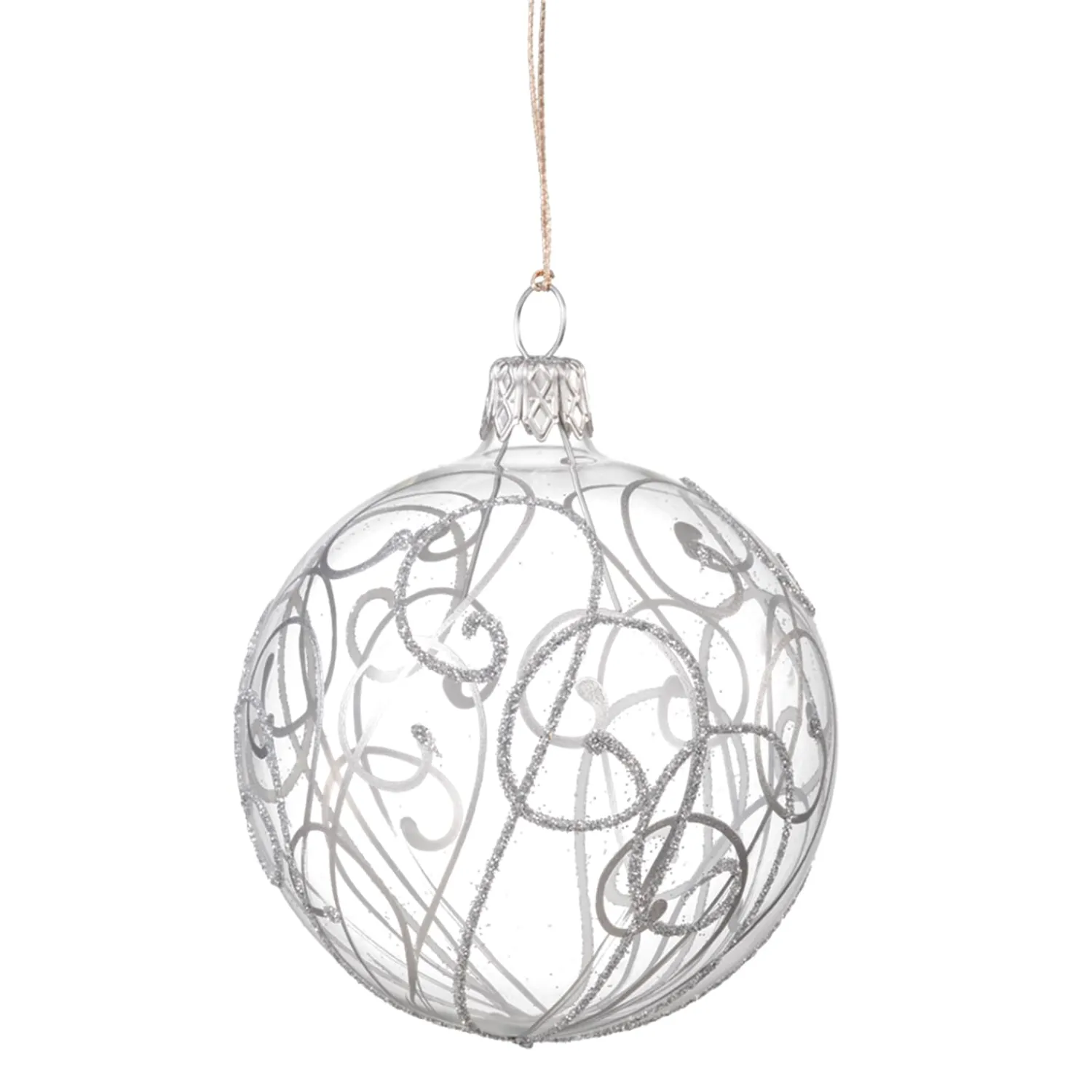 Käthe Wohlfahrt Baumkugeln Und Set-Angebote<Glaskugel Klar Mit Silberschnorkeln, 7 Cm