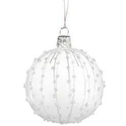 Käthe Wohlfahrt Baumkugeln Und Set-Angebote<Glaskugel Klar Mit Weisem Glitzerdekor, 7 Cm
