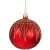 Käthe Wohlfahrt Baumkugeln Und Set-Angebote<Glaskugel Rot Mit Glitterdach, 10 Cm