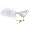 Poesie in Glas Baumschmuck Aus Glas<Glasvogel Weis-Silber