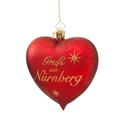 Poesie in Glas Bayern Motive<Herz "Grus Aus Nurnberg"