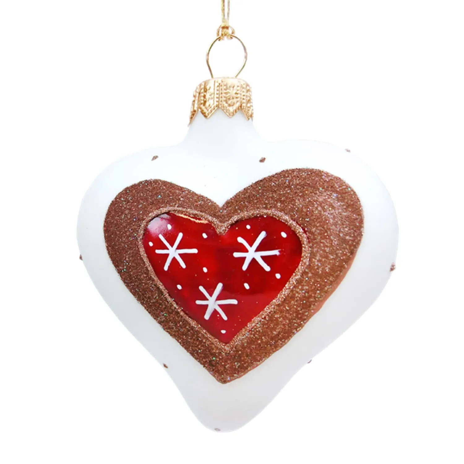 Käthe Wohlfahrt Baumkugeln Und Set-Angebote<Herz Weis Matt Mit Lebkuchen Herz