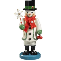 Käthes Original Nussknacker<Holzknackl "Schneemann", 23,5Cm