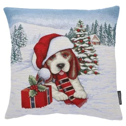 Sandner Wohndeko<Kissenhulle "Weihnachtshund Max"