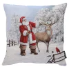 Sandner Wohndeko<Kissenhulle "Weihnachtsmann Mit Hirsch"
