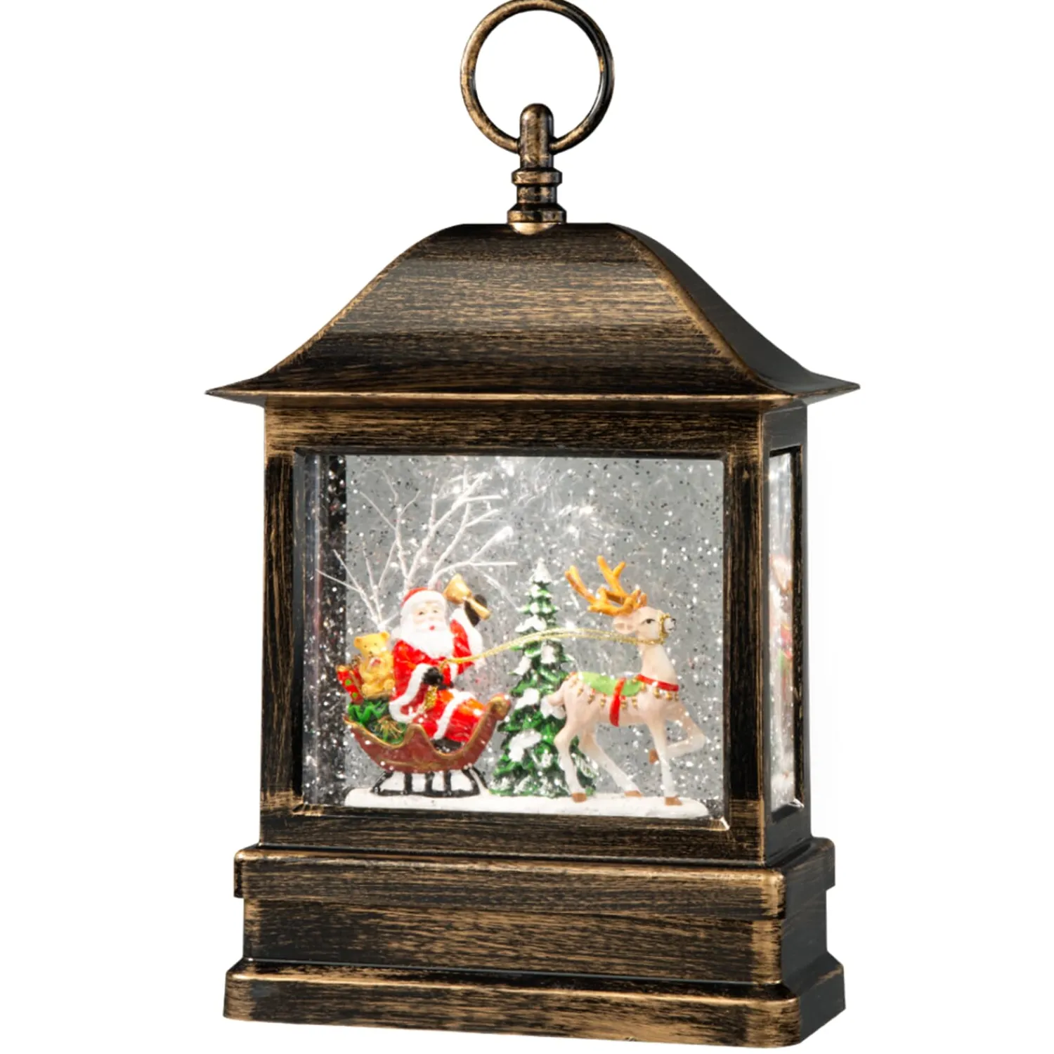 KONSTSMIDE Laternen<Led Schneelaterne "Weihnachtsmann Im Schlitten", 25Cm