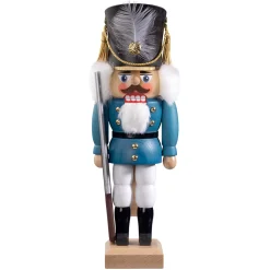 HODREWA Nussknacker<Nussknacker "Gardesoldat", Blau/Lasiert, 30 Cm