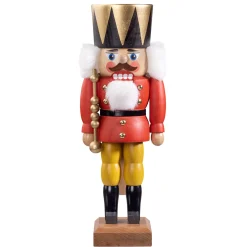HODREWA Nussknacker<Nussknacker "Konig", Rot/Lasiert, 30 Cm