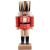 HODREWA Nussknacker<Nussknacker "Konig", Rot/Lasiert, 20,5 Cm