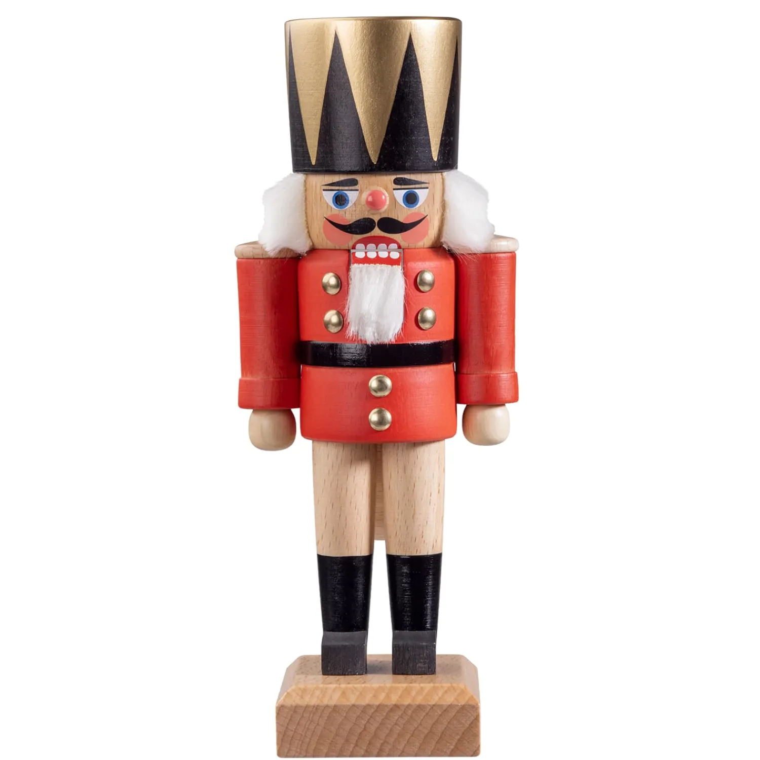 HODREWA Nussknacker<Nussknacker "Konig", Rot/Lasiert, 20,5 Cm