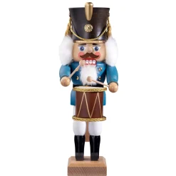 HODREWA Nussknacker<Nussknacker "Trommler", Blau/Lasiert, 30 Cm