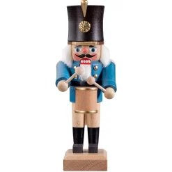 HODREWA Nussknacker<Nussknacker "Trommler", Blau/Lasiert, 20,5 Cm