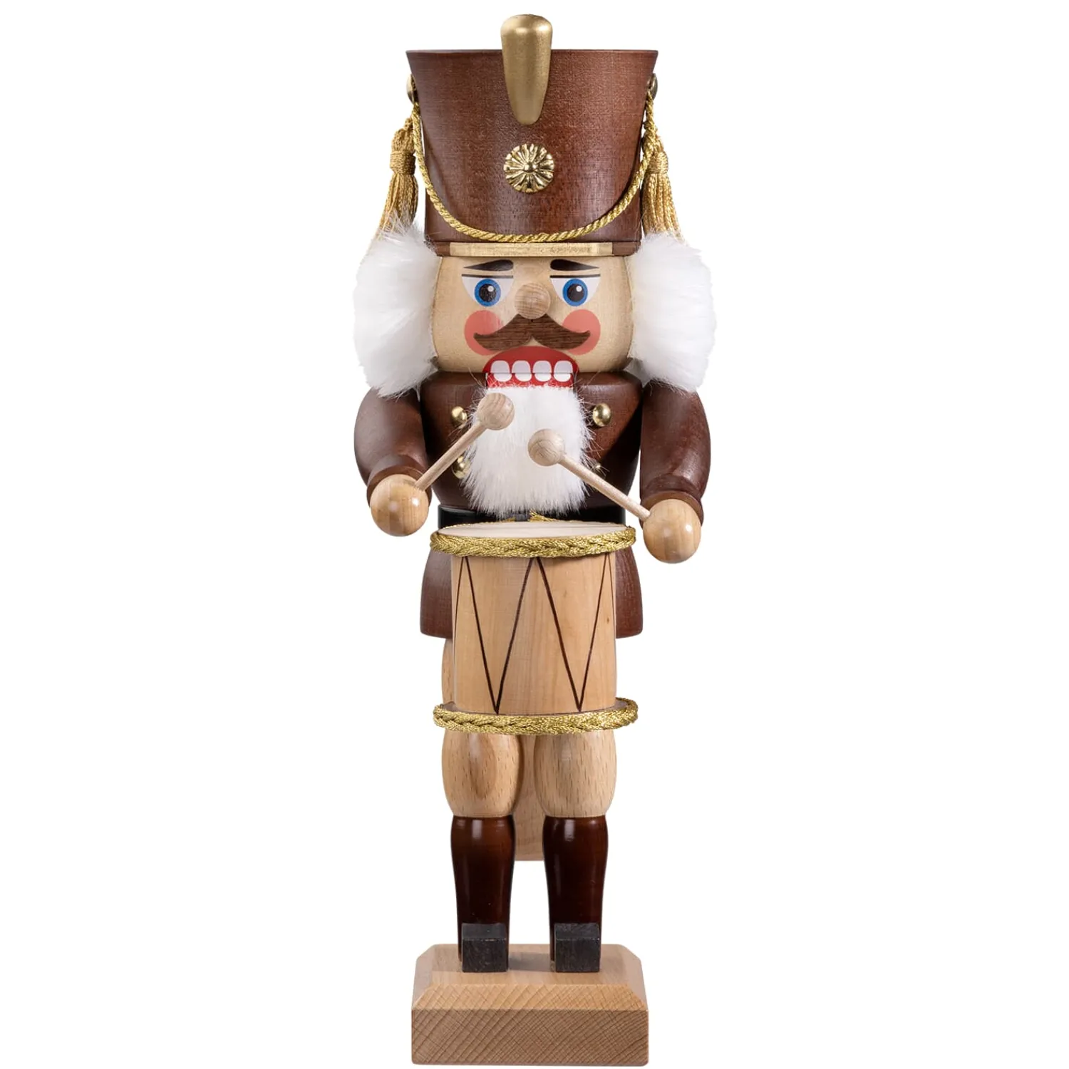HODREWA Nussknacker<Nussknacker "Trommler", Braun/Lasiert, 30 Cm