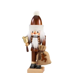 Christian ULBRICHT Nussknacker<Nussknacker "Weihnachtsmann Mit Glocke" Natur, 30Cm