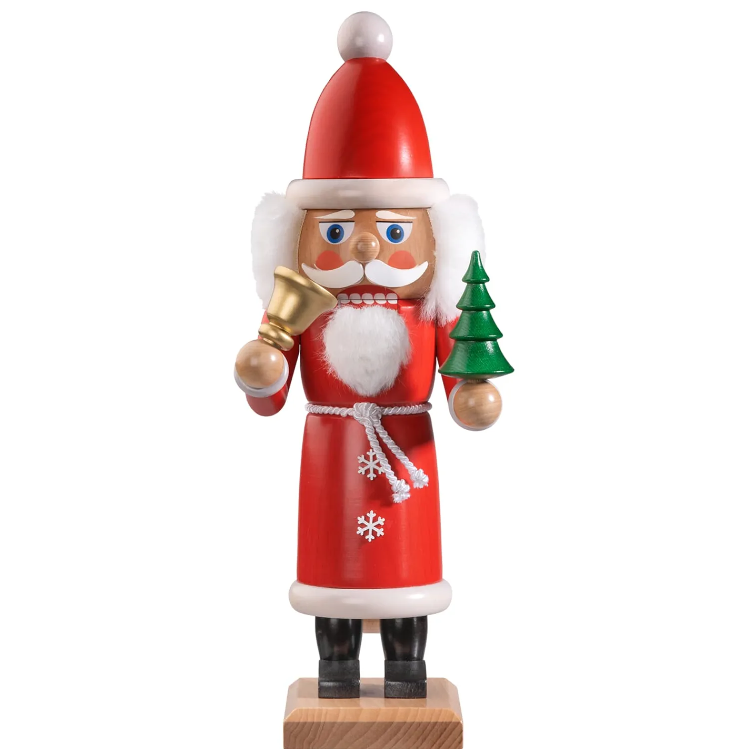 HODREWA Nussknacker<Nussknacker "Weihnachtsmann", Rot/Weis Lasiert, 37Cm