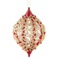 Käthe Wohlfahrt Baumschmuck Aus Kunststoff<Olive Mit Filigranen Sternen, Rot
