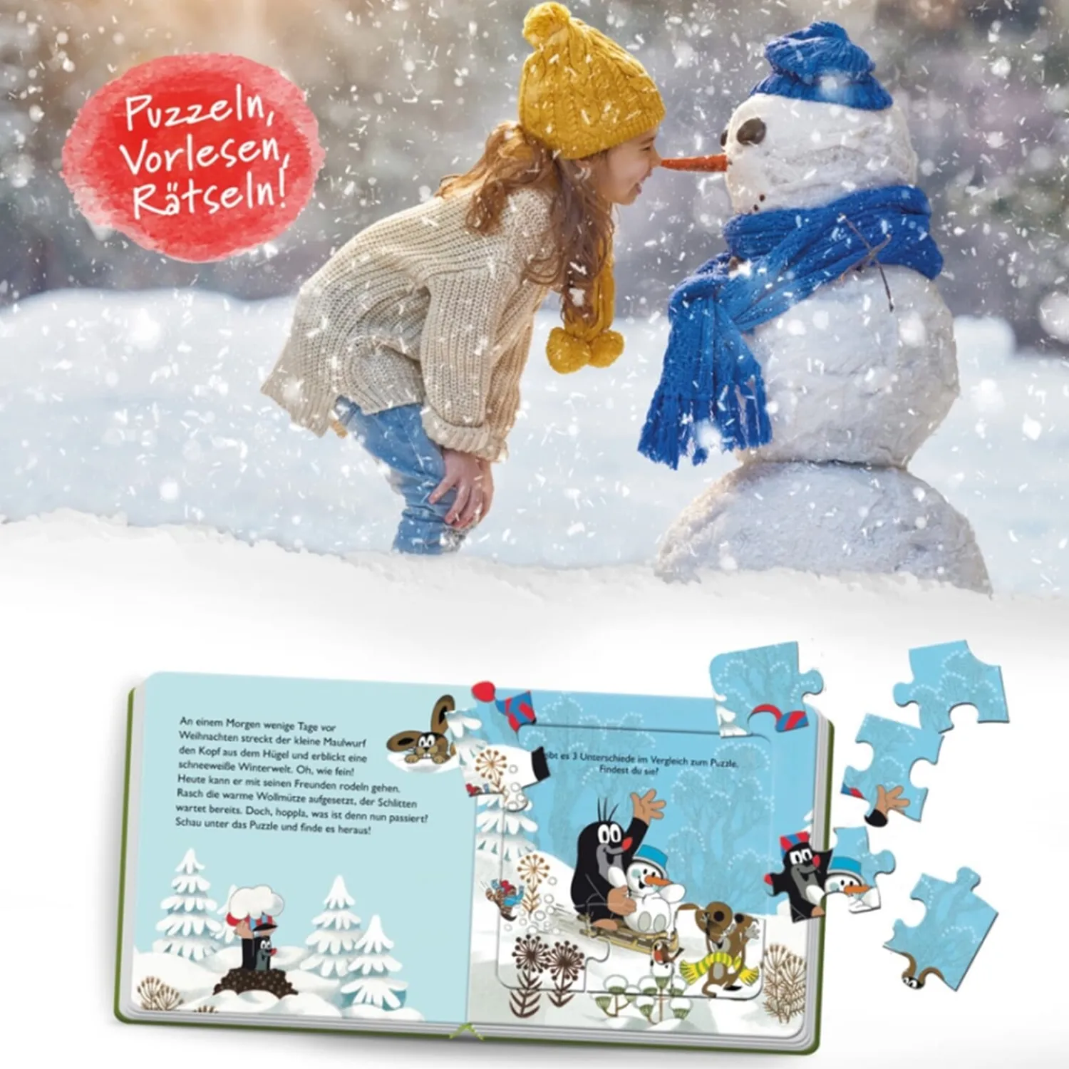 Trötsch Verlag Spielzeug<Puzzlebuch Zu Weihnachten "Der Kleine Maulwurf"