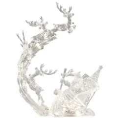 Käthe Wohlfahrt Standfiguren<Rentierschlitten Aus Acryl Mit Beleuchtung, 35Cm