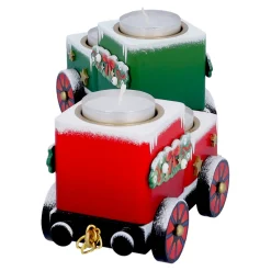 Käthes Original Kerzen & Teelichthalter<Teelichthalter "Waggons-Weihnachtsreise"