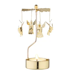 Käthe Wohlfahrt Pyramiden<Teelicht-Karussell "Himmlische Boten", Gold