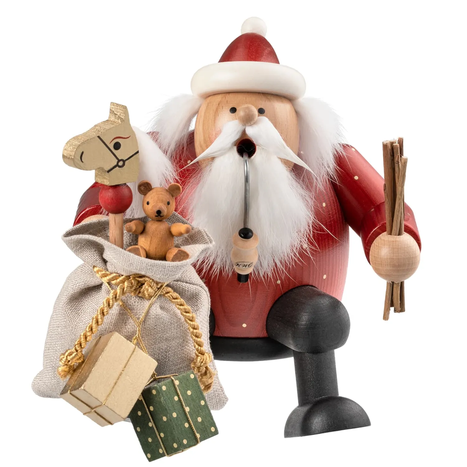 KWO Räuchermänner<Weihnachtsmann Mit Geschenkesack, Rauchermannchen